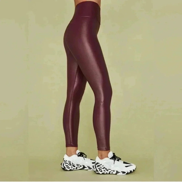 Carbon 38 Women’s 7/8 Takara Shine High Rise Legging’s in Wine Pull On Size XS - Picture 1 of 6